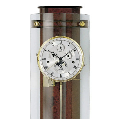 Zegar ścienny AMS Regulator R3633/1 orzech • mechanizm Westminster • faza księżyca