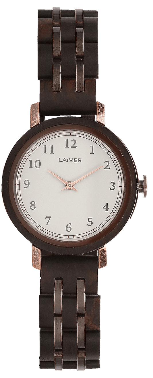 Laimer Emma 0090 Damen Uhr • Nachhaltiges Sandelholz • Ultraleicht