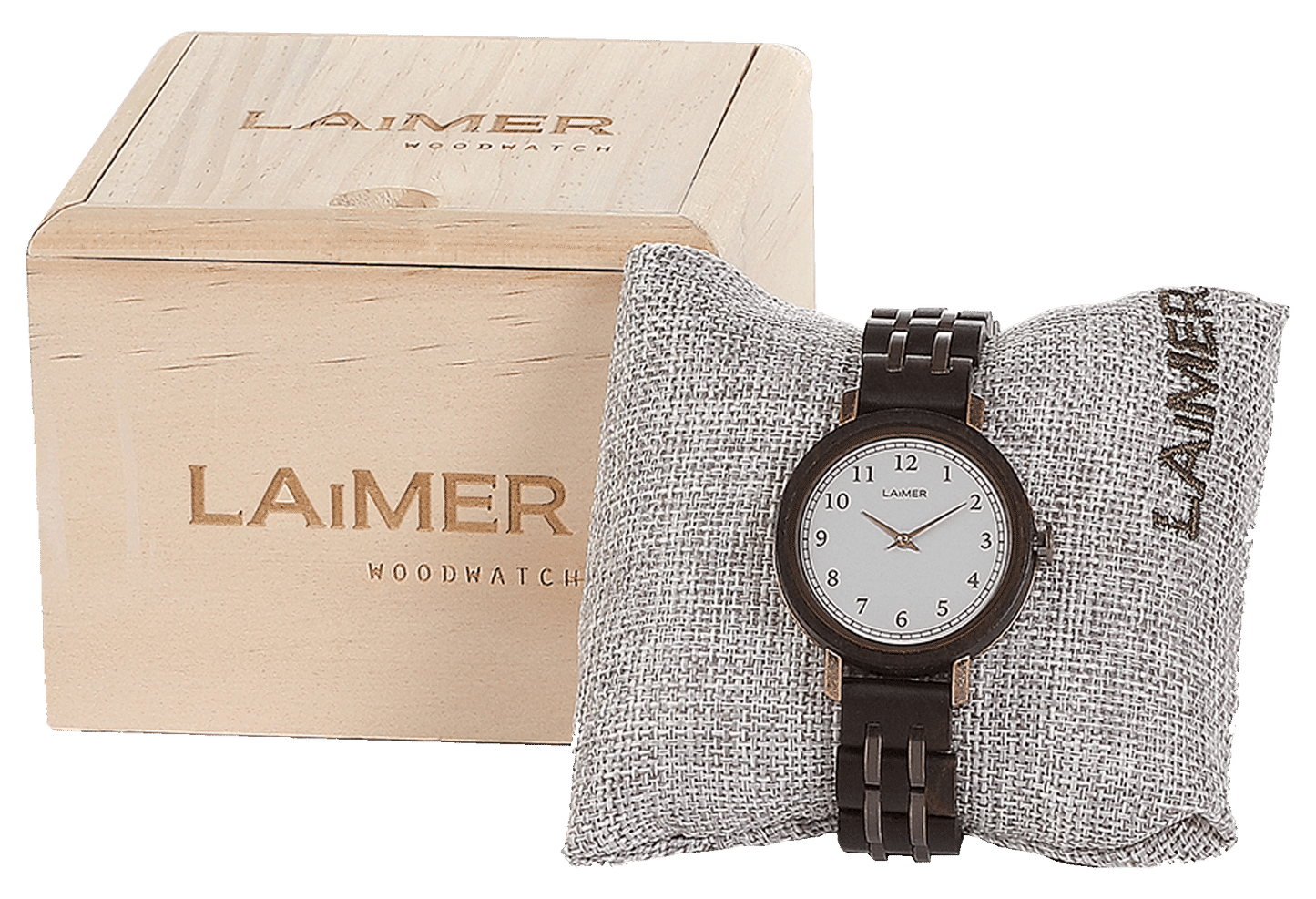 Laimer Emma 0090 Damen Uhr • Nachhaltiges Sandelholz • Ultraleicht