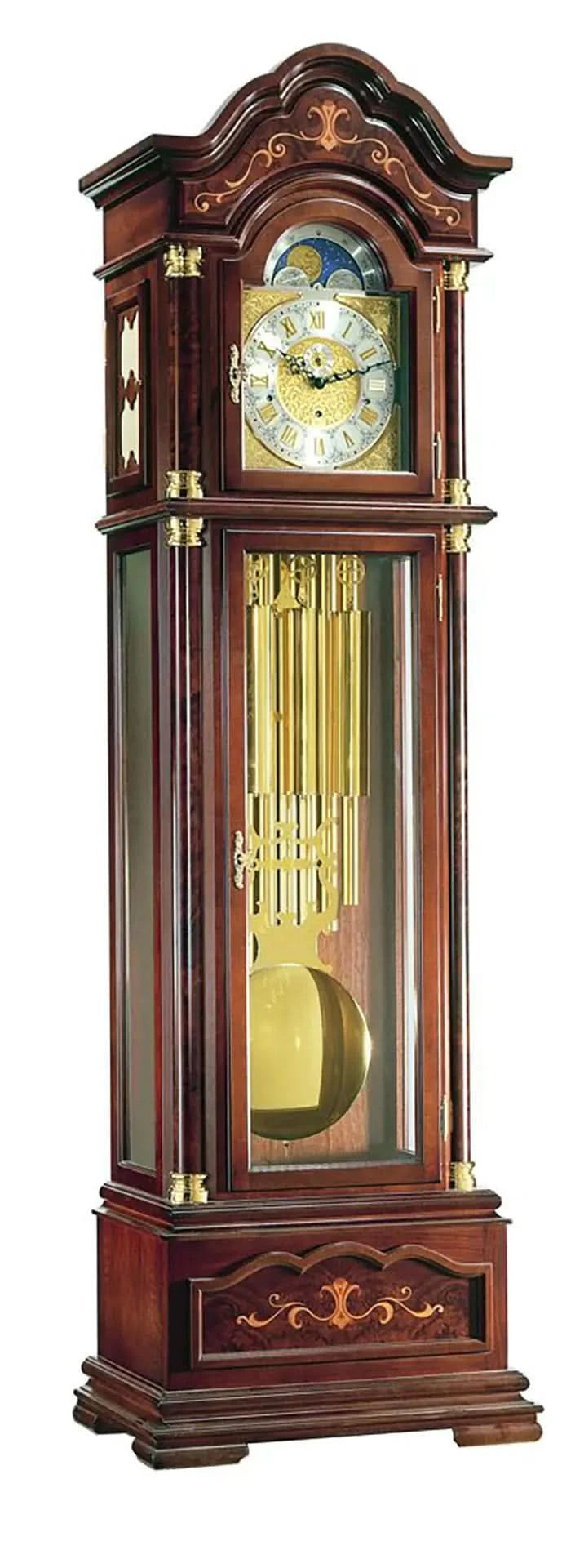 Hermle Standuhr 206x62x36 cm Holz • Triple Chime • Mondphase