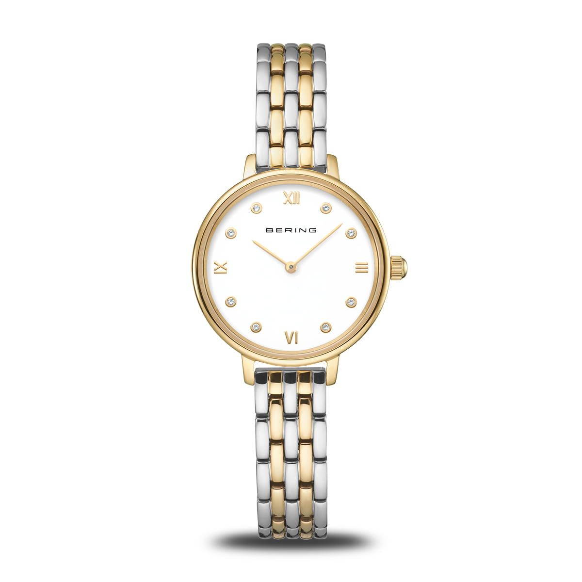 Bering Classic 11028-714 Damen Armbanduhr • Saphirglas • Bicolor Edelstahlarmband