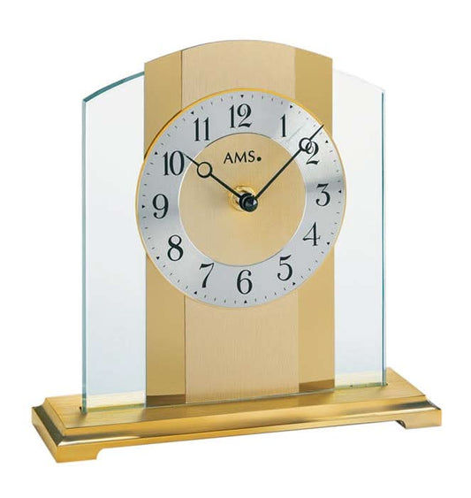 AMS Table Clock 20x20x6 cm Metal • Silent Quartz Movement • Modern Design