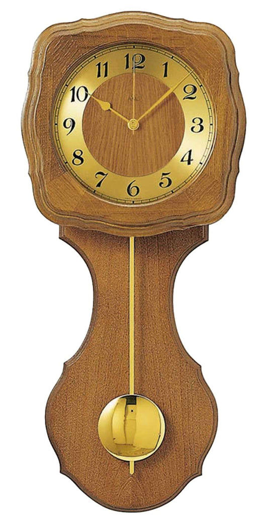 AMS Wall Clock 58x26 cm Wood • Radio-Controlled Movement • Westminster Chime