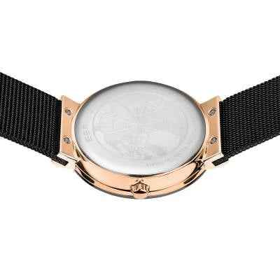 Bering Ceramic 11435-166 Damenuhr Schwarz-Roségold • Saphirglas • Milanaise-Armband, Bild 7