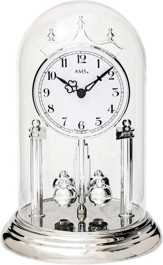 AMS Tischuhr 23x15x15 cm Metall • Quarzuhrwerk • Edles Design