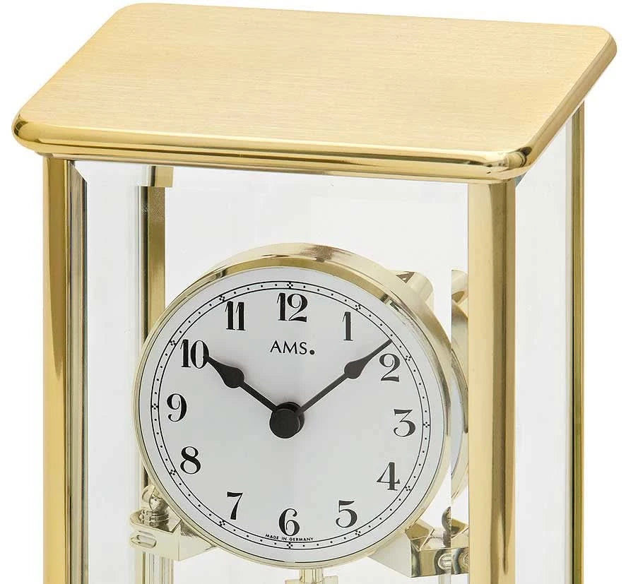 AMS Tischuhr 23x14x12 cm Metall • Quarz Uhrwerk • Zeitloses Design