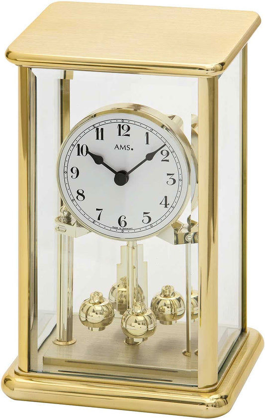 AMS Tischuhr 23x14x12 cm Metall • Quarz Uhrwerk • Zeitloses Design