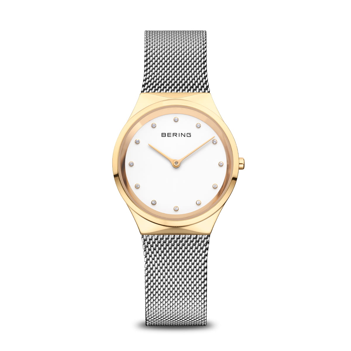 Bering Classic 12131-010 Damenuhr Goldfarben • Saphirglas • Milanese-Armband
