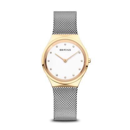 Bering Classic 12131-010 Damenuhr Goldfarben • Saphirglas • Milanese-Armband