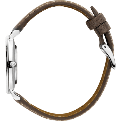 Danish Design Tidløs IV12Q1231 Ærø Armbanduhr Silber/Taupe • Mineralglas • Lederarmband, Bild 2