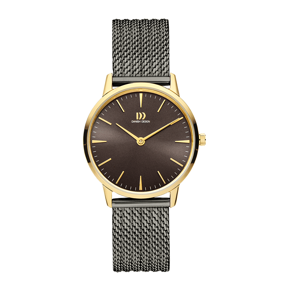 Danish Design Akilia IV70Q1251 Damenuhr Grau • Mineralglas • Mesh-Armband