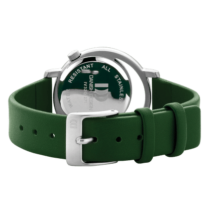 Danish Design Pico Pinea Silver IV33Q1271 Damen Armbanduhr Grün • Mineralglas • Lederarmband, Bild 4