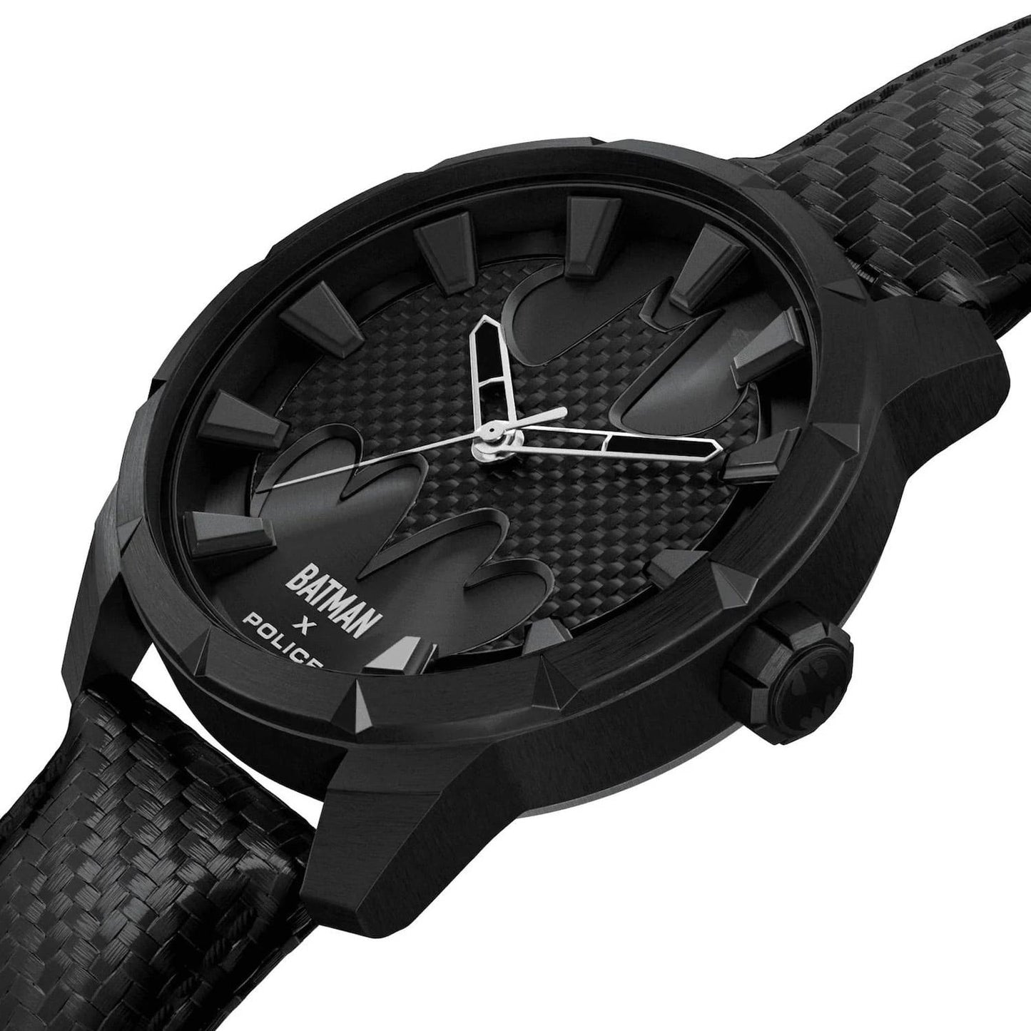 Police The Bat PEWGA0075502 Herrenuhr Schwarz • Carbon-Optik Lederarmband • Limited Edition, Bild 2