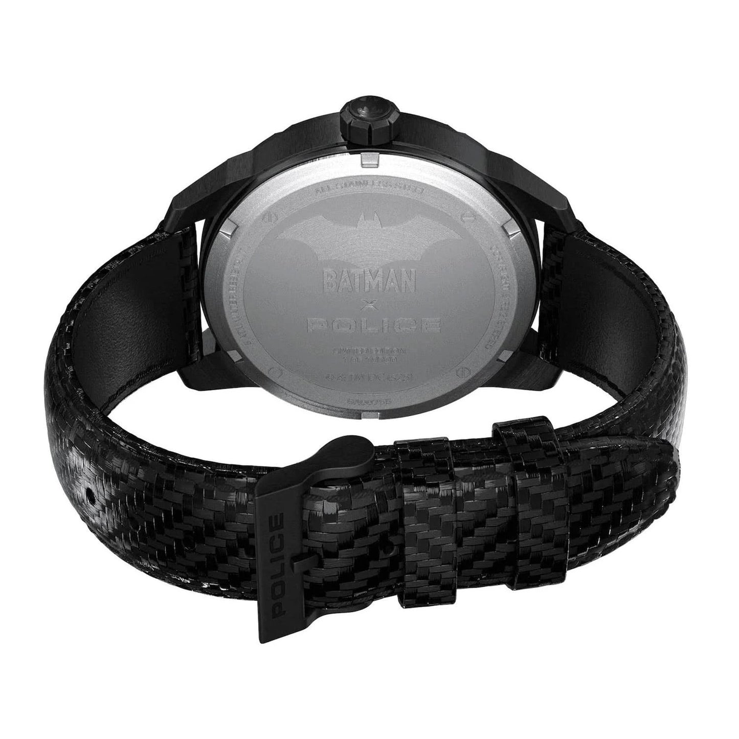 Police The Bat PEWGA0075502 Herrenuhr Schwarz • Carbon-Optik Lederarmband • Limited Edition, Bild 3