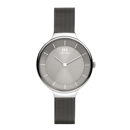 Danish Design Tidløs IV64Q1272 Georgia Damenuhr Grau • Mesh-Armband aus Edelstahl • Mineralglas