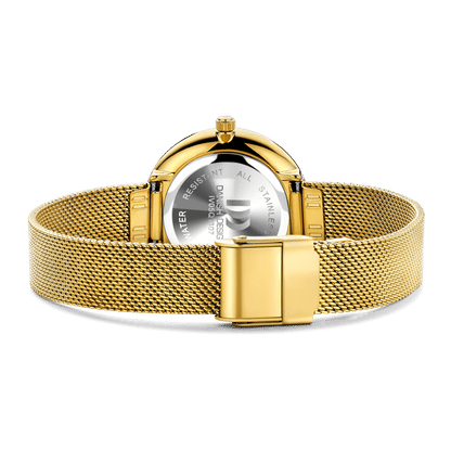 Danish Design Amelia Ripple IV05Q1307 Damenuhr Gold • Milanaise-Armband • Mineraluhrenglas, Bild 3