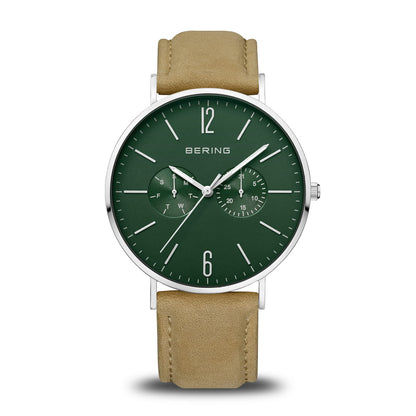 Bering Classic 14240-608 Herren Armbanduhr Grün • Saphirglas • Dänisches Design