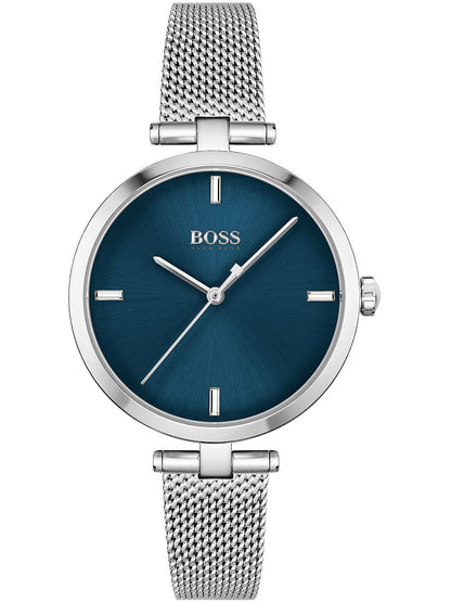 BOSS Majesty 1502587 Damen • Blaues Zifferblatt • Mesh-Armband