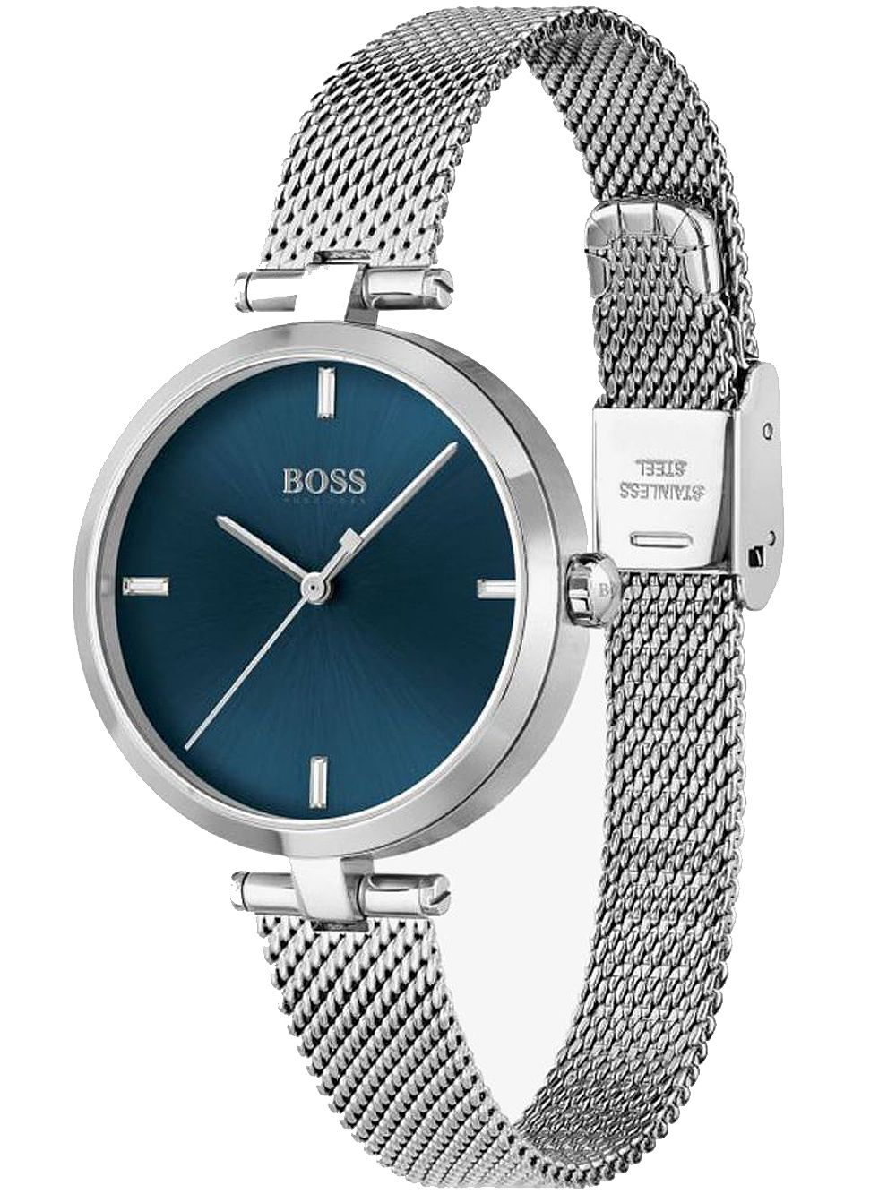 BOSS Majesty 1502587 Damen • Blaues Zifferblatt • Mesh-Armband, Bild 2