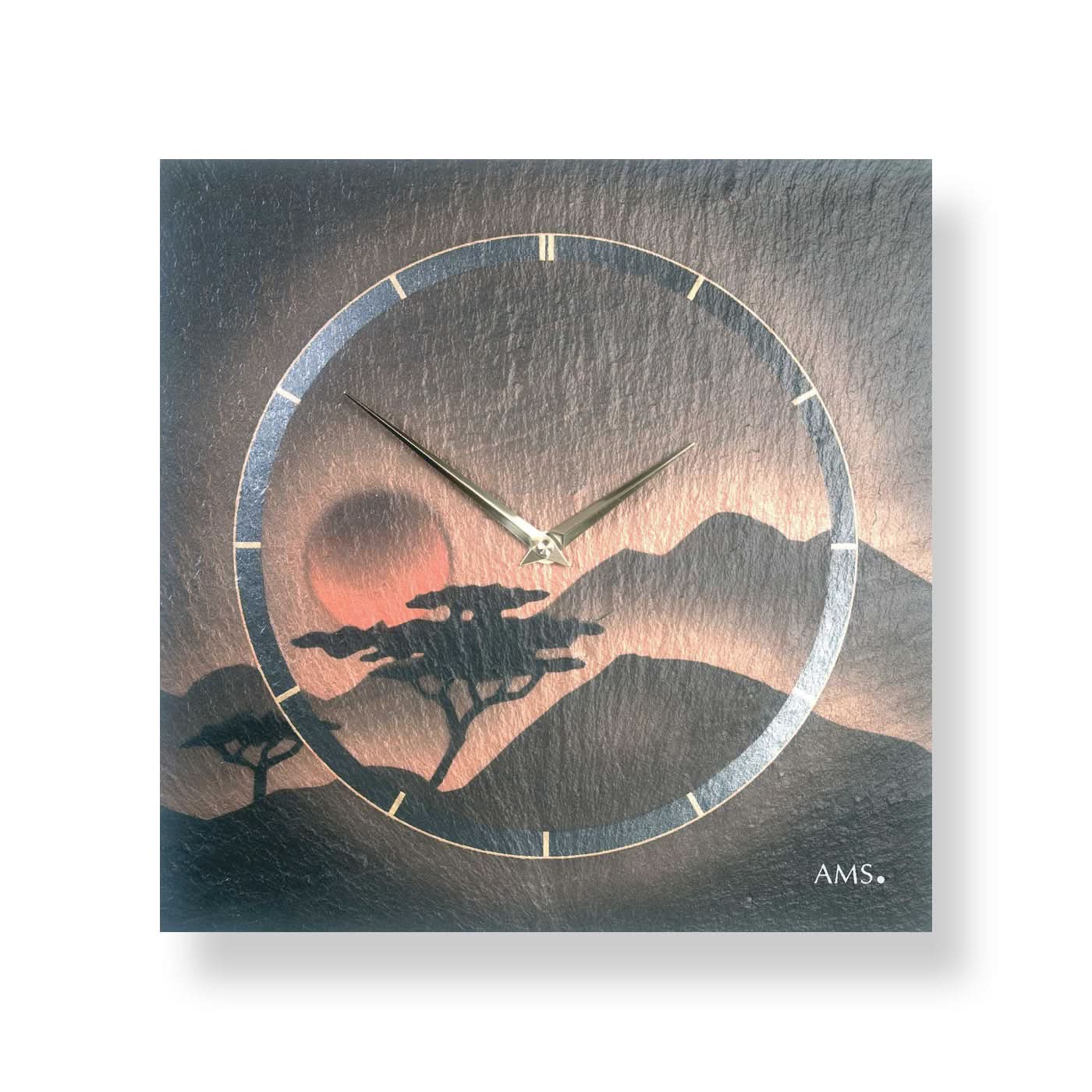 AMS Wanduhr • Modernes Design • Präzises Quarzwerk