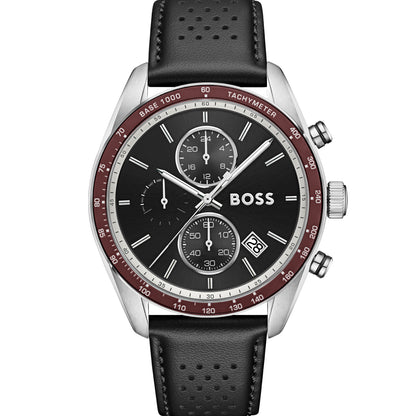 BOSS Grand Prix 1514343 Herrenuhr Schwarz • Quarzwerk • Klassisches Design