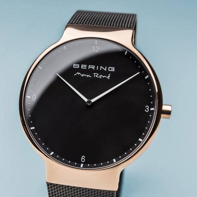 Bering Max René 15540-262 Herrenuhr Roségold • Saphirglas • Milanaise-Armband, Bild 2