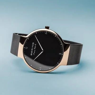 Bering Max René 15540-262 Herrenuhr Roségold • Saphirglas • Milanaise-Armband, Bild 4