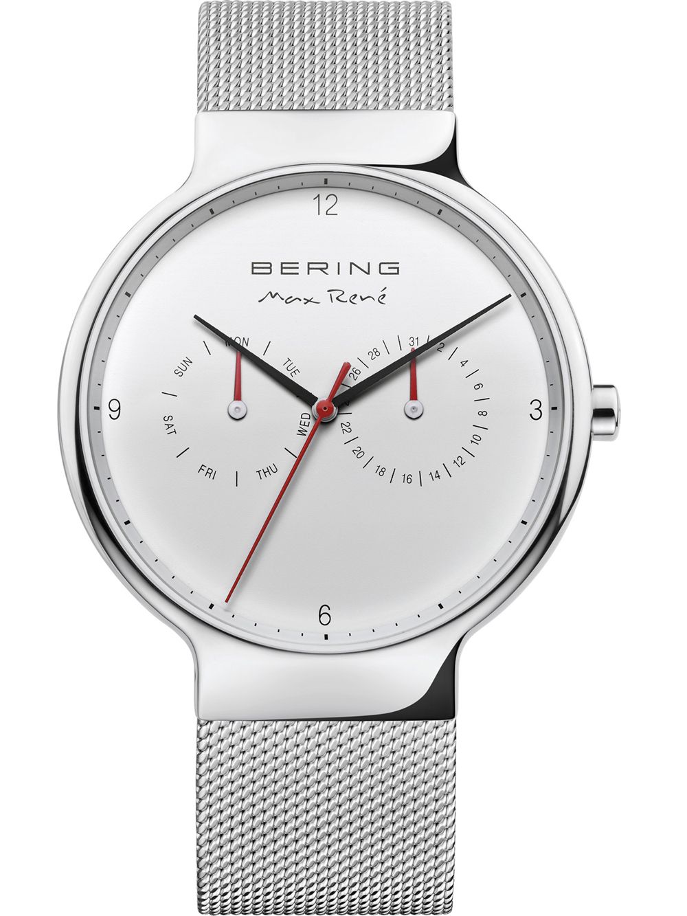 Bering Max René 15542-004 Herren Armbanduhr Silber-Weiß • Saphirglas • Skandinavisches Design