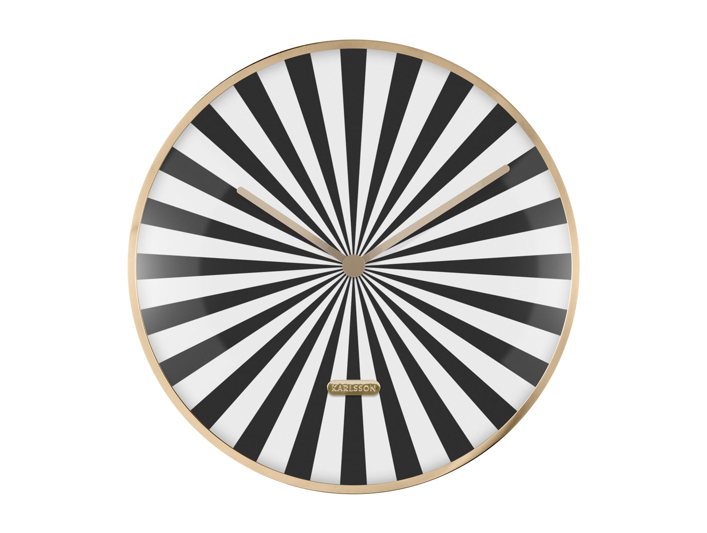 Karlsson Candy Swirl Dome KA6007BK Wanduhr Schwarz & Weiß • Geräuschloses Sweep-Uhrwerk • Verspieltes Spiraldesign