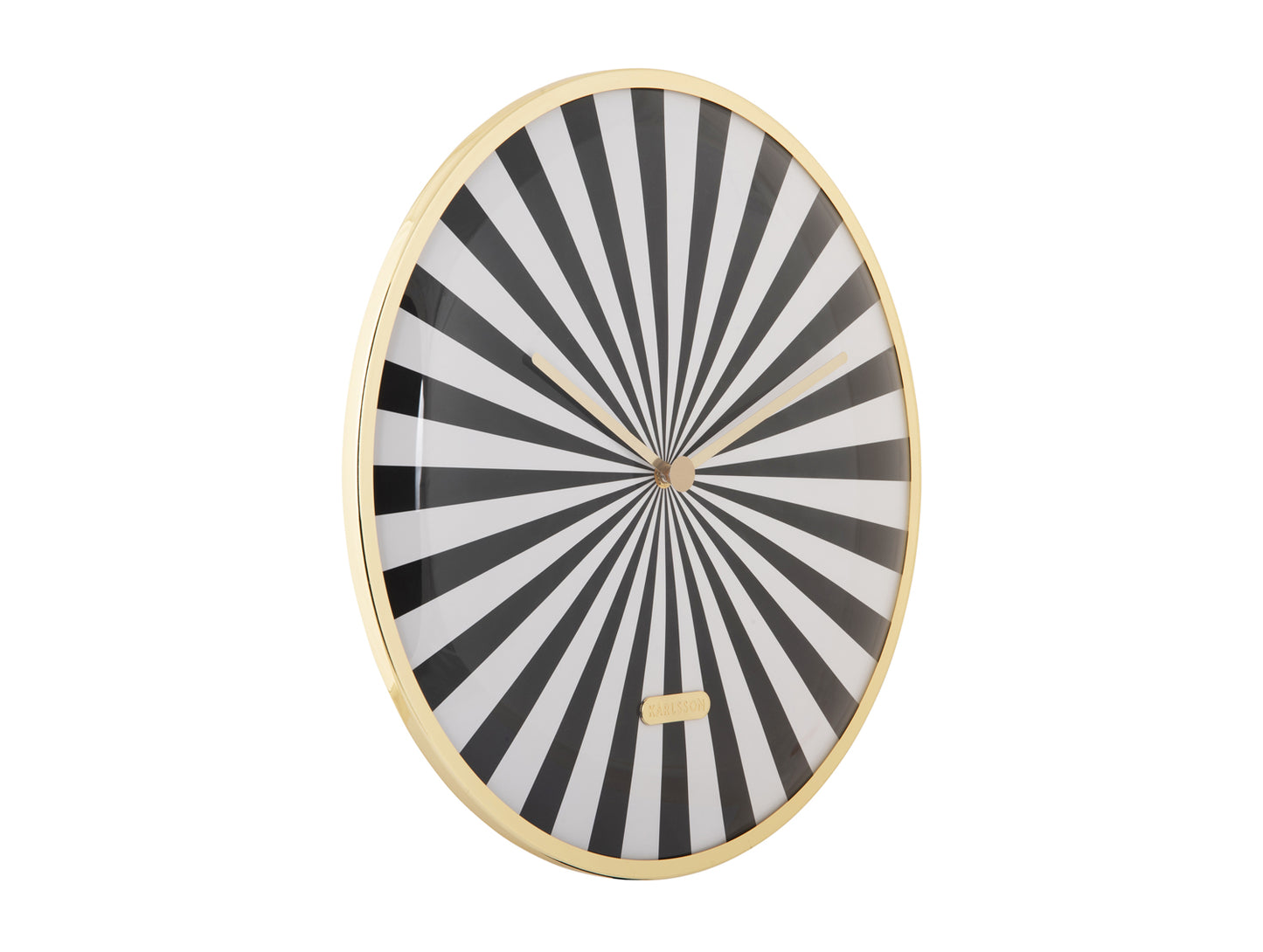Karlsson Candy Swirl Dome KA6007BK Wanduhr Schwarz & Weiß • Geräuschloses Sweep-Uhrwerk • Verspieltes Spiraldesign, Bild 2