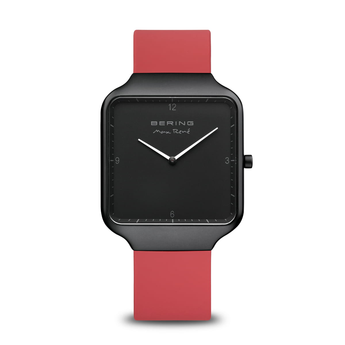 Bering Max René 15836-523 Herrenuhr Schwarz • Saphirglas • Wechselbares Silikon-Armband