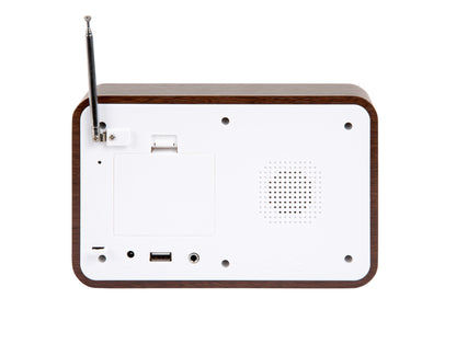 Karlsson FM Radio KA6036DW Wecker Dunkelholz • FM-Radio mit Teleskopantenne • Digitales Display mit Temperatur, Bild 5