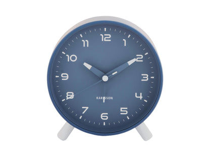 Karlsson Orgullo KA6029BL Wecker Klassikblau • Geräuschloses Sweep-Uhrwerk • Eisengehäuse