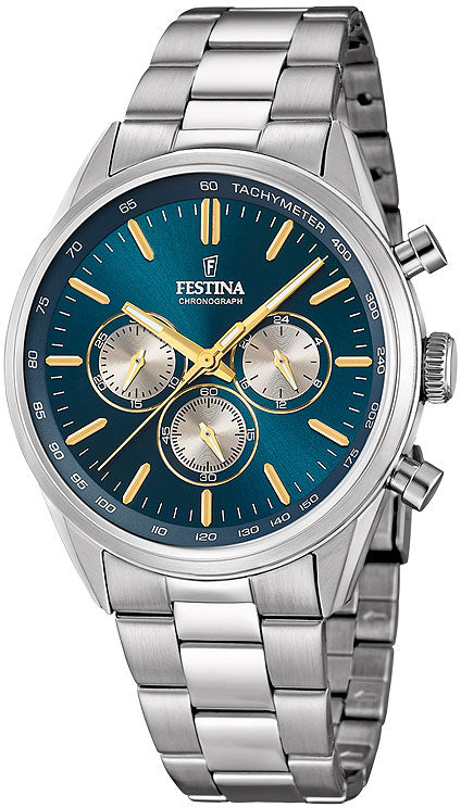Festina Timeless F16820/C Herrenuhr • Sport-Design • Edelstahl