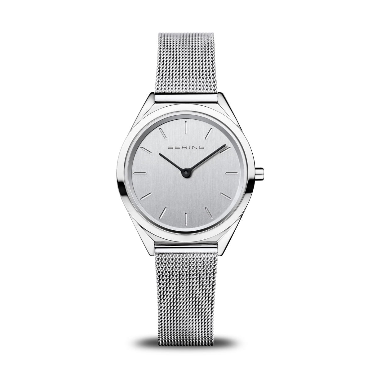 Bering Ultra Slim 17031-000 Damenuhr Silber • Saphirglas • Milanaise-Armband