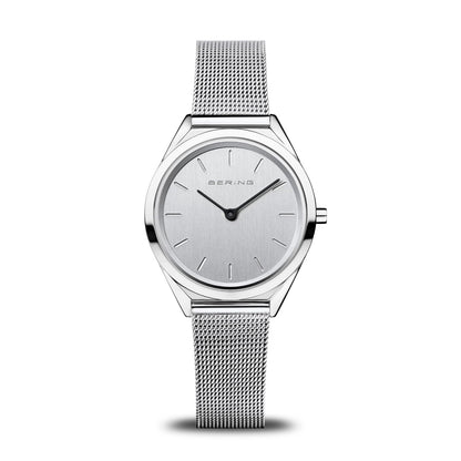 Bering Ultra Slim 17031-000 Damenuhr Silber • Saphirglas • Milanaise-Armband