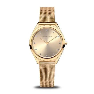 Bering Ultra Slim 17031-334 Damenuhr Goldfarben • Saphirglas • Milanaise-Armband, Bild 9