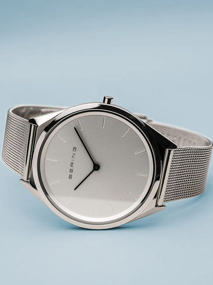 Bering Ultra Slim 17039-000 Unisex Armbanduhr Silber • Flaches Saphirglas • Milanaise-Armband, Bild 3