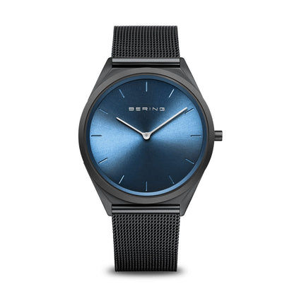 Bering Classic 17039-227 Unisex Armbanduhr Schwarz • Saphirglas • Milanaise-Armband