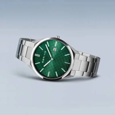 Bering Ultra Slim 17240-708 Herrenuhr Grün • Saphirglas • Quarzwerk, Bild 6