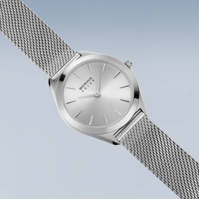 Bering Solar 17331-000 Damen Armbanduhr Silber • Saphirglas • Milanaise-Armband, Bild 3