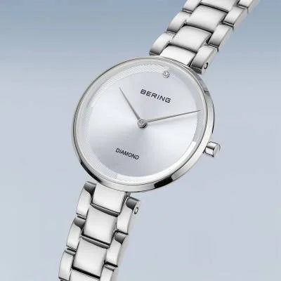 Bering Classic 17529-700 Damen Armbanduhr Silber • Saphirglas • Echter Diamant, Bild 2