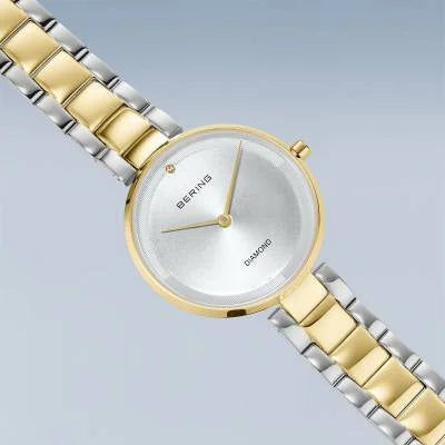 Bering Classic 17529-710 Damen Armbanduhr Goldfarben • Saphirglas • Echter Diamant, Bild 3