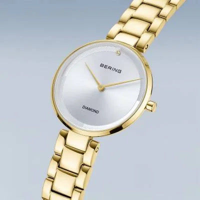 Bering Classic 17529-730 Damenuhr Gold • Saphirglas • Echter Diamant, Bild 2