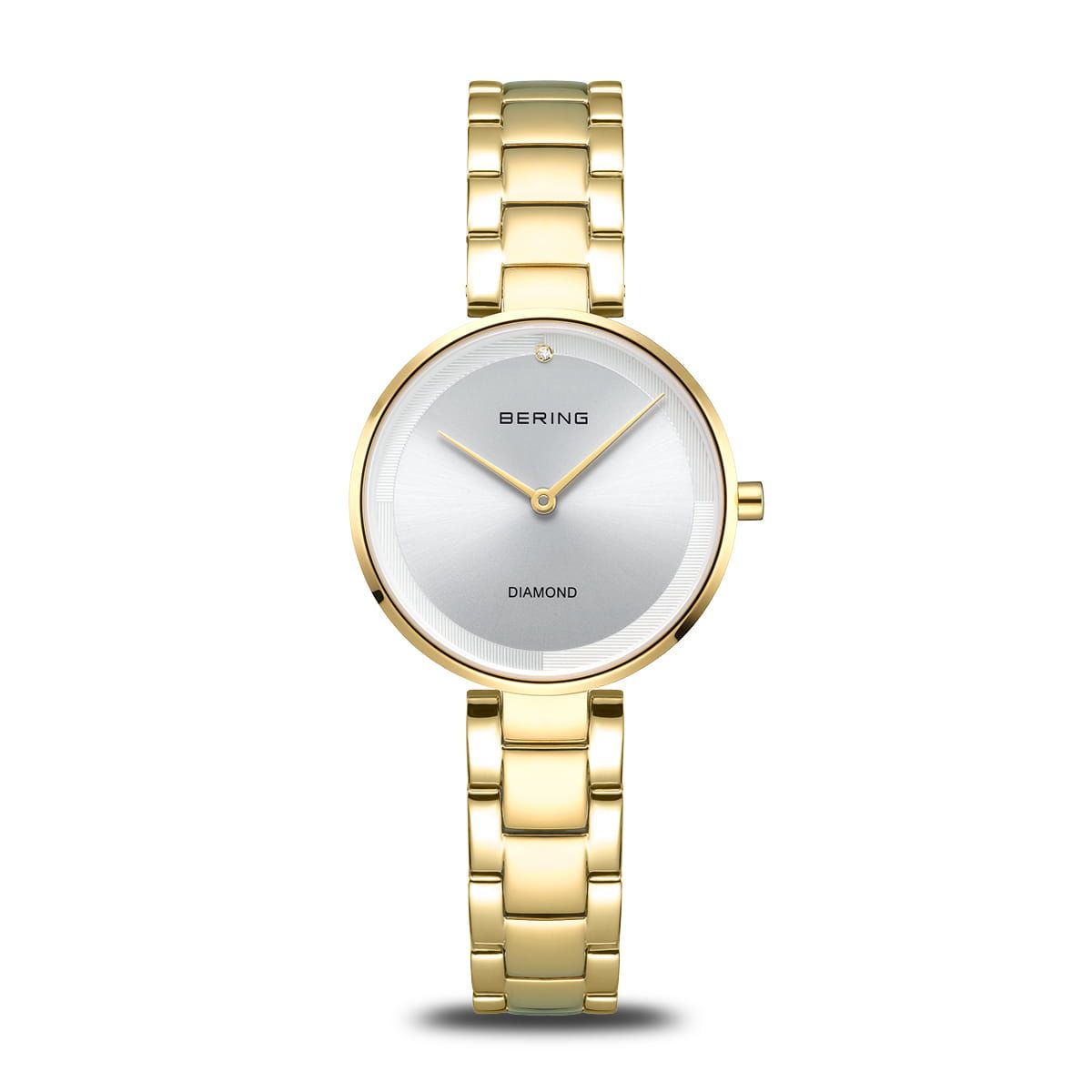 Bering Classic 17529-730 Damenuhr Gold • Saphirglas • Echter Diamant
