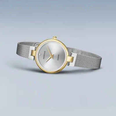 Bering Classic 17724-010 Damenuhr Gold • Saphirglas mit echtem Diamant • Milanese-Armband, Bild 4