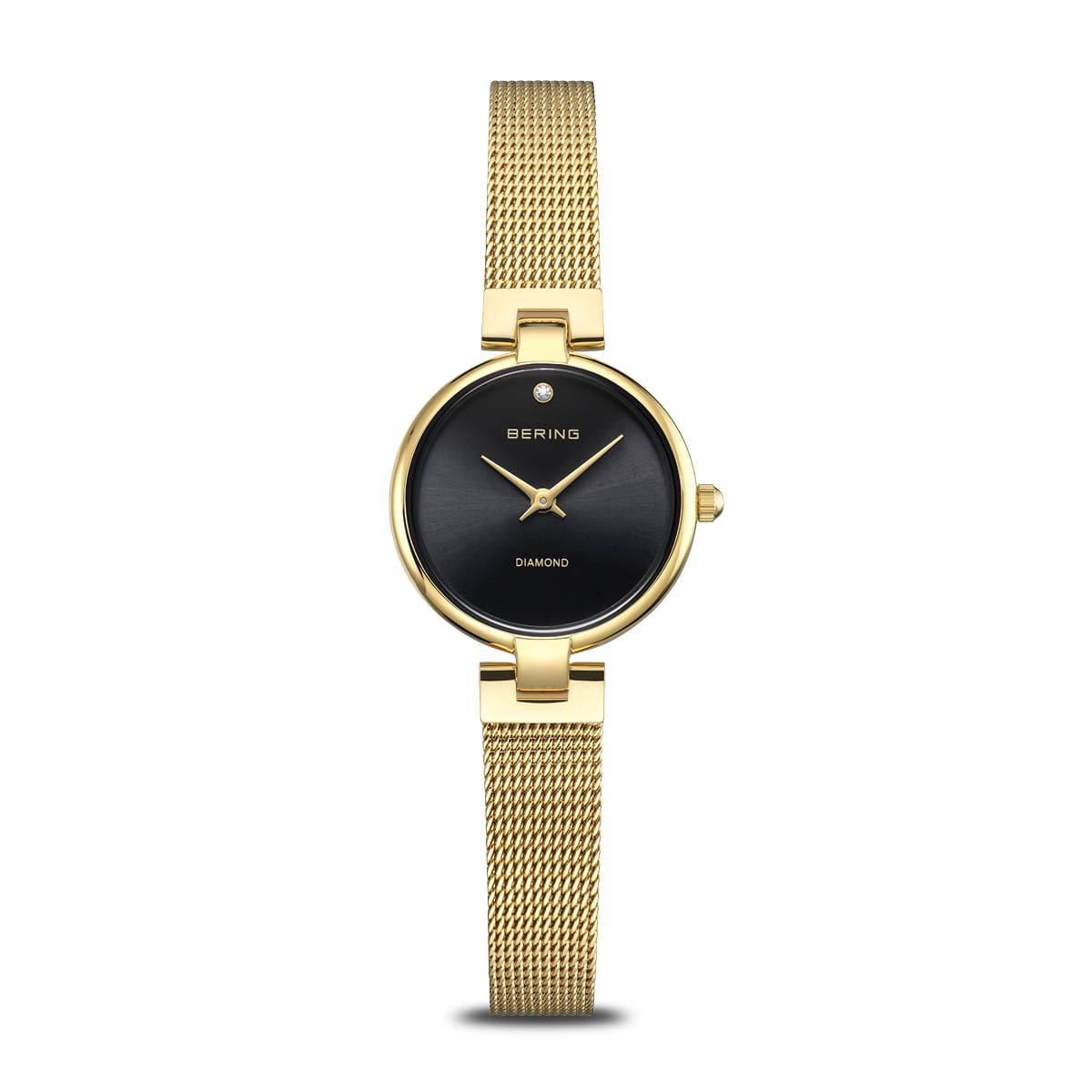 Bering Classic 17724-332 Damenuhr Goldfarben • Saphirglas • Milanaisearmband