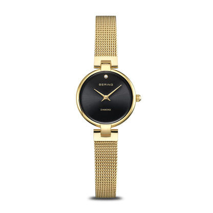 Bering Classic 17724-332 Damenuhr Goldfarben • Saphirglas • Milanaisearmband