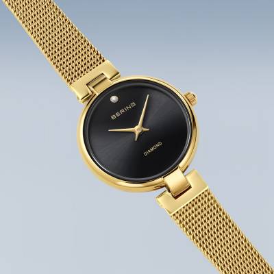 Bering Classic 17724-332 Damenuhr Goldfarben • Saphirglas • Milanaisearmband, Bild 4
