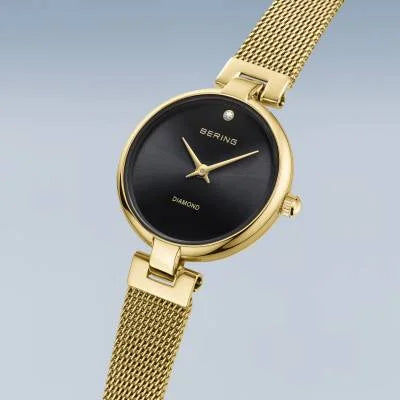 Bering Classic 17724-332-GWP Damen Armbanduhr Gold • Saphirglas • Milanaise-Armband, Bild 3
